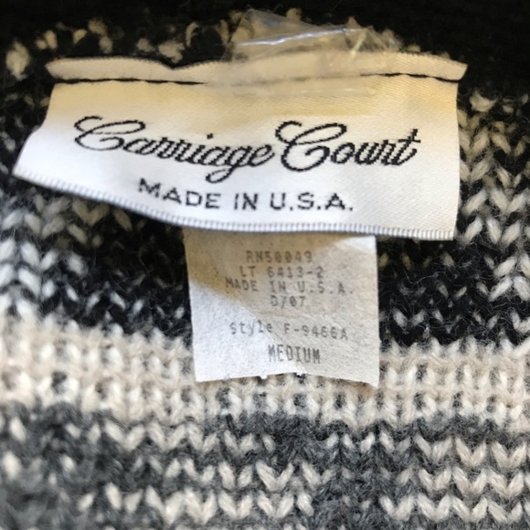 Vintage Chunky Open Front Cardigan Sweater USA - Picture 6 of 6